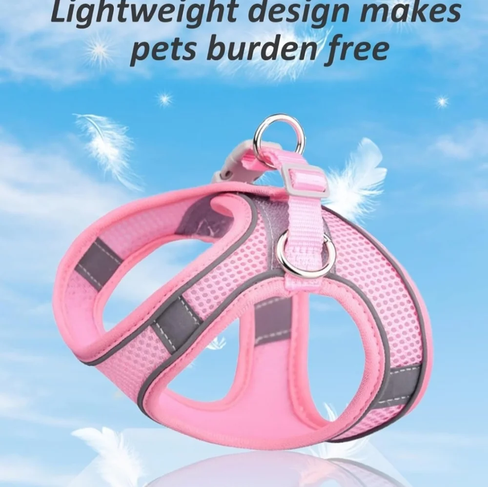 📣 Solmoony Dog Harness XS 🆕 Without Tags No Pull Puppy Harness Leash Pink 🐕‍